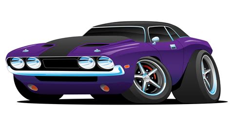 Cartoon Muscle Car Drawings