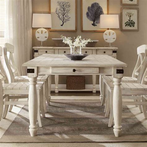 Regan Wood Rectangular Dining Table in Farmhouse White | Rectangle ...