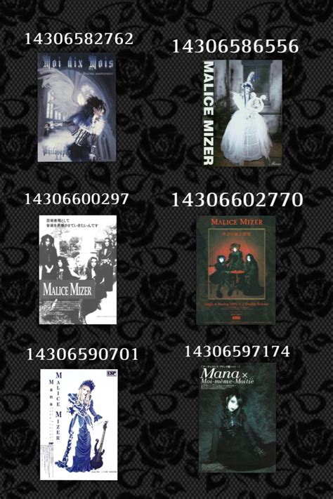 Goth vkei malice mizer mana sans poster roblox bloxburg decal | Roblox ...