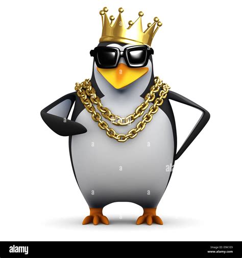 3d render of a penguin wearing a gold crown Stock Photo, Royalty Free ...