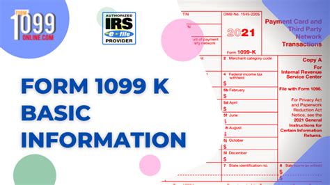 Form 1099 K Basic Information 2021 | 1099 K Things to Know before file