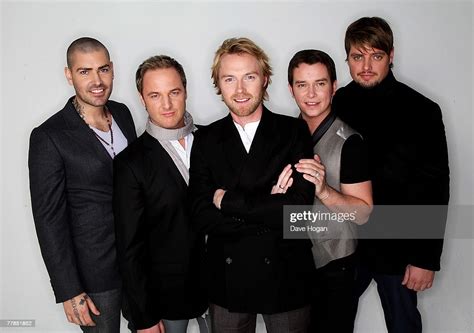 Boyzone members Shane Lynch, Mikey Graham, Ronan Keating, Stephen ...