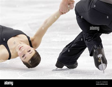 Canada's Jessica Dube and Bryce Davison practice their routine for the ...