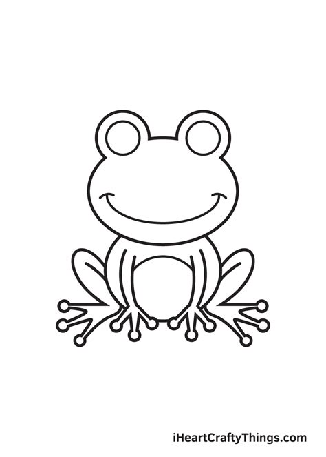 Frog Drawing — How To Draw A Frog Step By Step