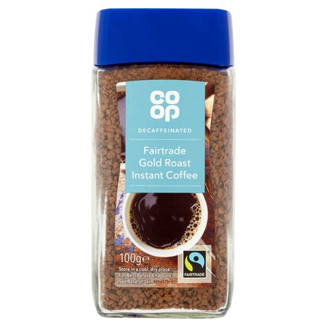 Co-op Fairtrade Gold Roast Decaffeinated Freeze Dried Coffee 100g - Co-op