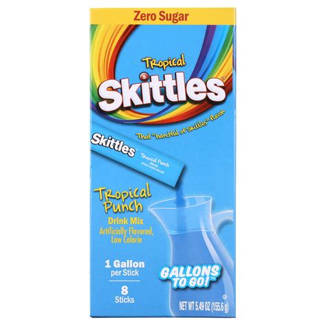 Skittles Zero Sugar Gallons-To-Go Powdered Drink Mix, Tropical Punch, 8 ...