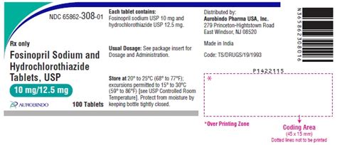 Fosinopril Sodium And Hydrochlorothiazide Information, Side Effects ...