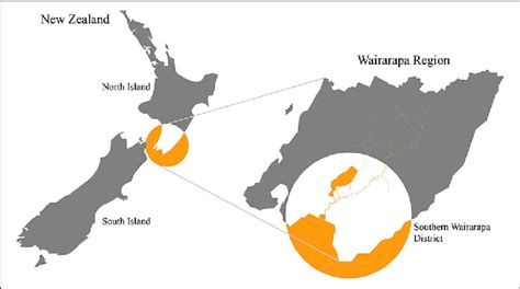 Location map of South Wairarapa District. Source: Authors' own ...