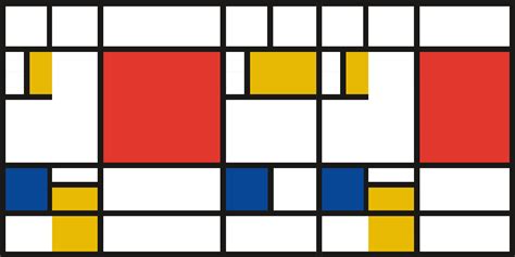 Mondrian geometric art original XXL mousepad - TenStickers