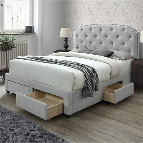 Queen Size Bed Frame With Headboard And Footboard / Queen size Black ...