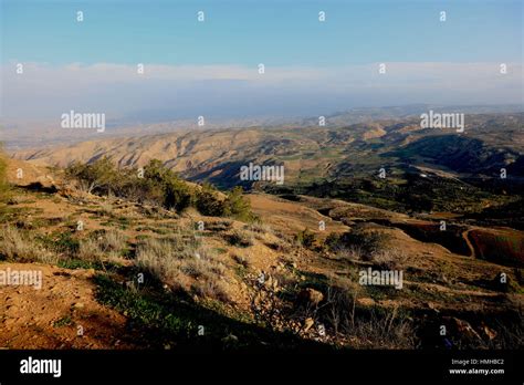 Mount Nebo, Abarim Mountains, Jordan Stock Photo - Alamy