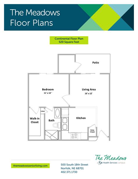 The Meadows Floor Plans | Nye Health Services I Assisted Living Facility