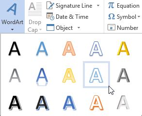 Microsoft Office Tutorials: Insert WordArt