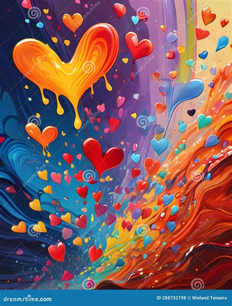 Falling hearts background stock illustration. Illustration of texture ...