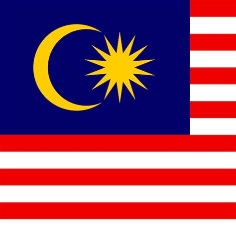 Premium Vector | Malaysia flag official colors vector illustration