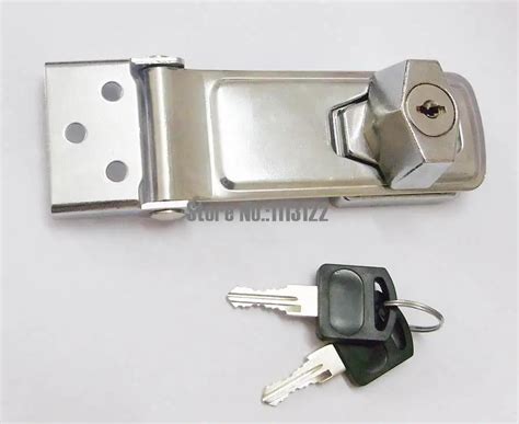 Closet Door Chrome Plated Metal Keyed Hasp Lock with 2 Keys for Light ...