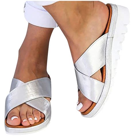 Mchoice Sandals for Women 2021 New Comfy Platform Sandal Shoes Slide ...