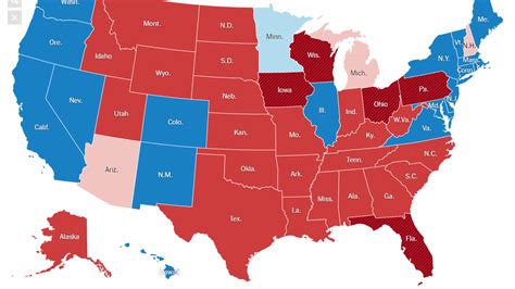 Blue And Red Counties Map