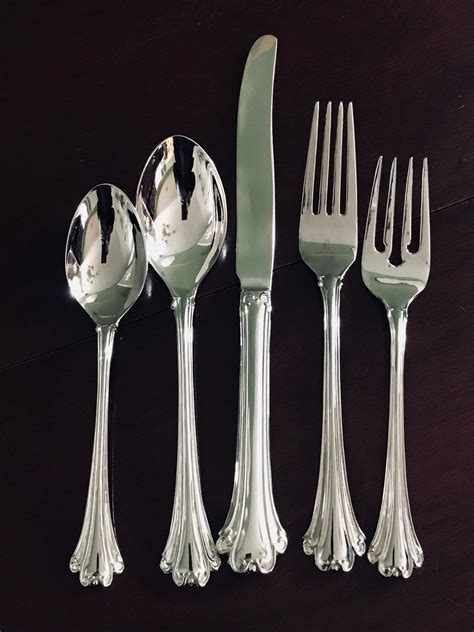 Vintage Silverware set, F B Rogers American Chippendale flatware, Large ...