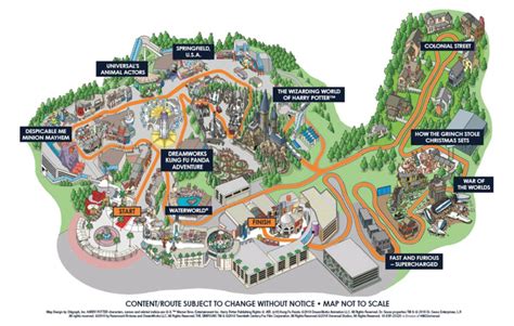 Printable Universal Studios Hollywood Map