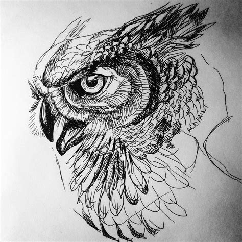 owl, ink, 11x14 - Imgur | Owl tattoo drawings, Realistic owl tattoo ...