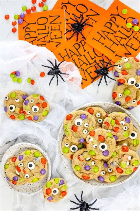 Halloween M&M Cookies - Best Cookie Recipes