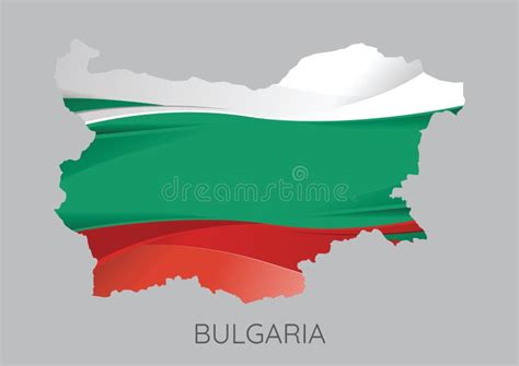 Map of Bulgaria with Flag As Texture Stock Vector - Illustration of ...