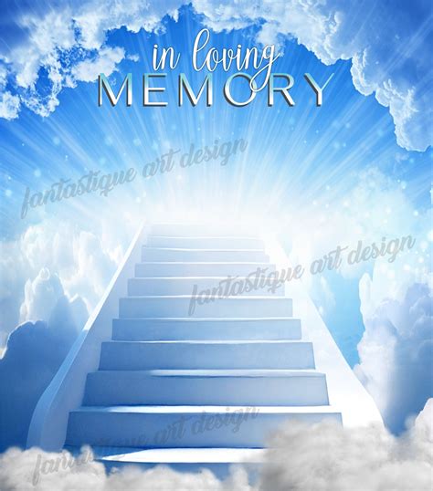 In Loving Memory PNG Memorial Background Template Stairs to - Etsy UK