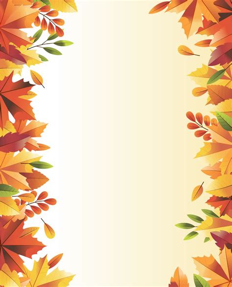 5 Best Images Of Printable Fall Page Borders Fall Leaves Border ...