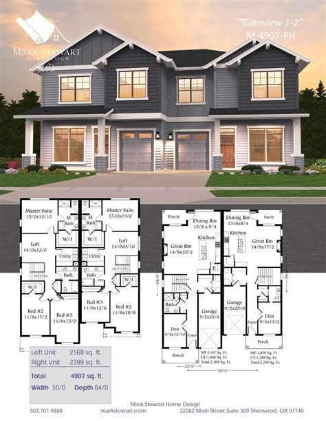 Two Storey Floor Plan With Perspective - floorplans.click