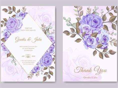 Purple Wedding Invitation Templates