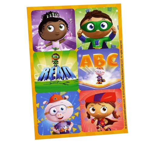 The Official PBS KIDS Shop | Super Why Sticker Sheet - 4 Count | Super ...