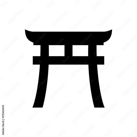 Japanese religion Shinto symbol. Religious sign. Vector illustration ...