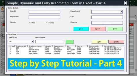 Fully Automated Data Entry Form in Excel - Part 4 (with Validation and ...