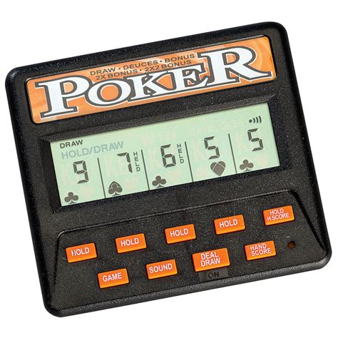 Classic 5-in-1 Poker Handheld Game - Electronic Card Games - Easy Comforts