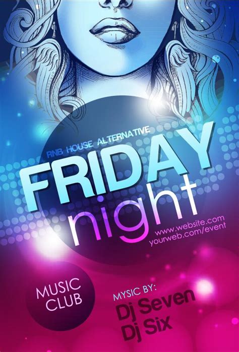 Music club light party poster vector material 02 free download