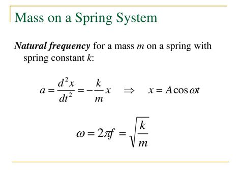 Equation Of Motion For Spring Mass System