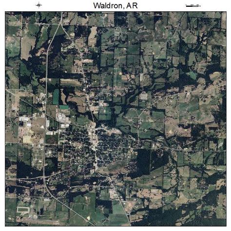 Aerial Photography Map of Waldron, AR Arkansas