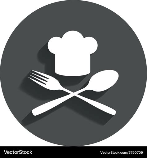 Chef hat sign icon cooking symbol Royalty Free Vector Image