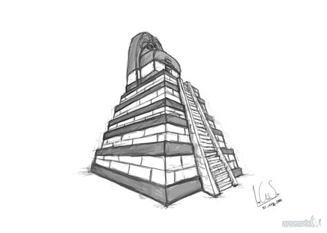 Mayan Temple - Sketch by XLordAndyX on DeviantArt