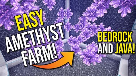 EASY Amethyst Farm Minecraft tutorial (for Minecraft Bedrock AND Java ...