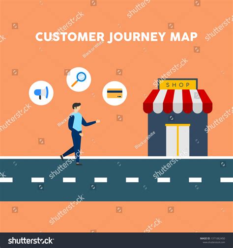 Journey Map Illustration Stock Vector (Royalty Free) 1371062450 ...