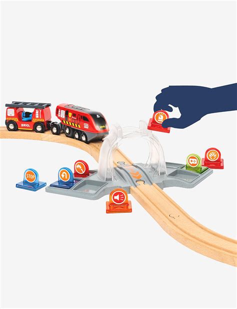 Brio 36004 Smart Tech Sound Fire Rescue Set - Rainbow Railways