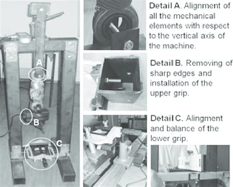 Set up of the tensile test machine. | Download Scientific Diagram