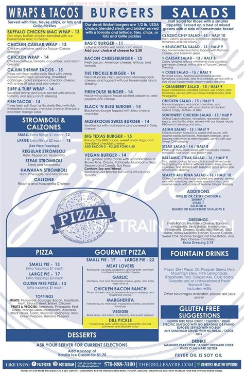 Menu at Original Italian Grill pub & bar, Sayre