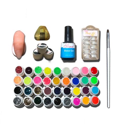 Full DIY Acrylic Art Kit Set Acrylic Powder Liquid Nail Tips Sticeker ...