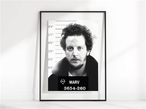 Marv Mugshot Home Alone Movie Wall Print / Harry & Marv Home Alone ...