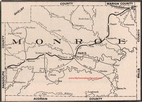 Monroe County, Missouri 1904 Map | Monroe county, Missouri, County map