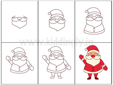 How to Draw Santa Claus | Easy Doodle for Kids | Kiddingly