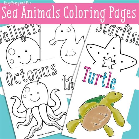 Ocean and Sea Animals Coloring Pages {Free Printable} - Easy Peasy and Fun